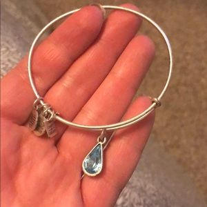 Alex & Ani Blue Tear Living Water bracelet
